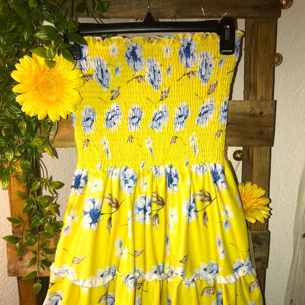 Floral yellow sundress